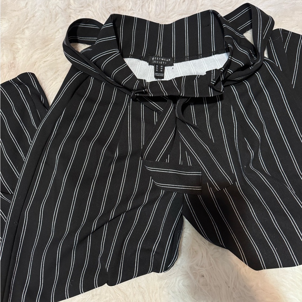 Black pin stripe pants